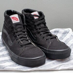 VANS Black Sk8-Hi Customs Wide Size 9